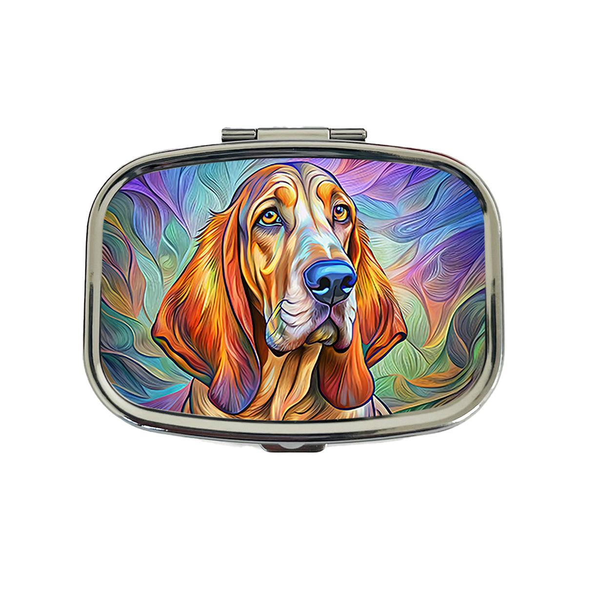 Bloodhound Dog Pop Art Travel Pill Box Case
