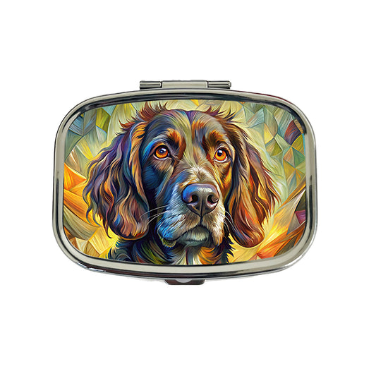 Boykin Spaniel Dog Abstract Art Travel Pill Box Case