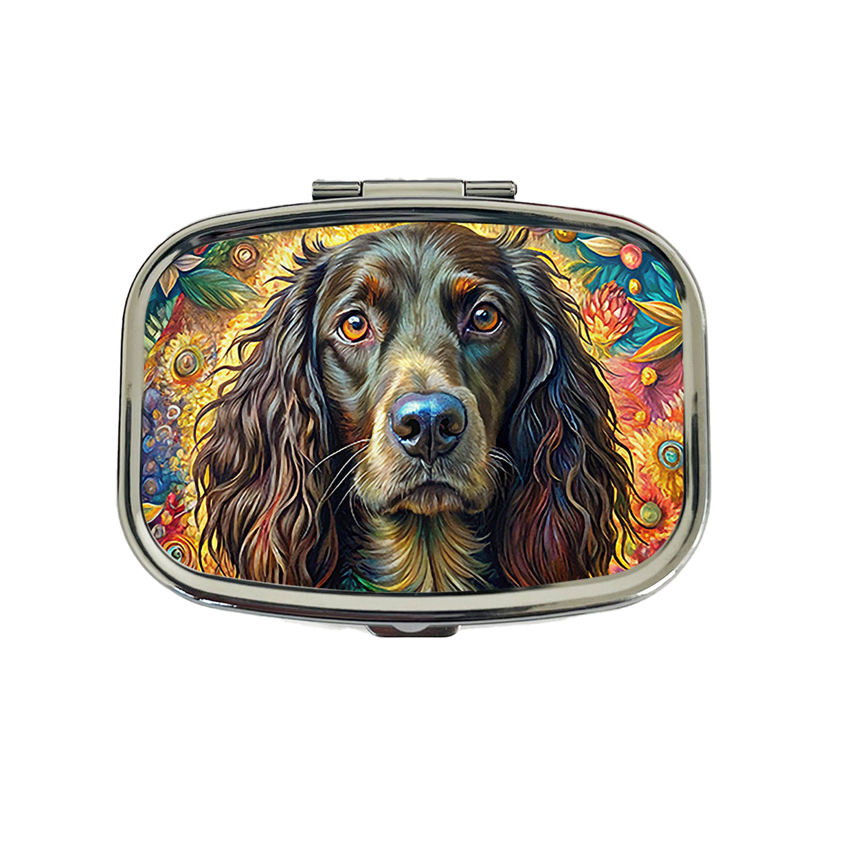 Boykin Spaniel Dog French Bohemian Art Travel Pill Box Case