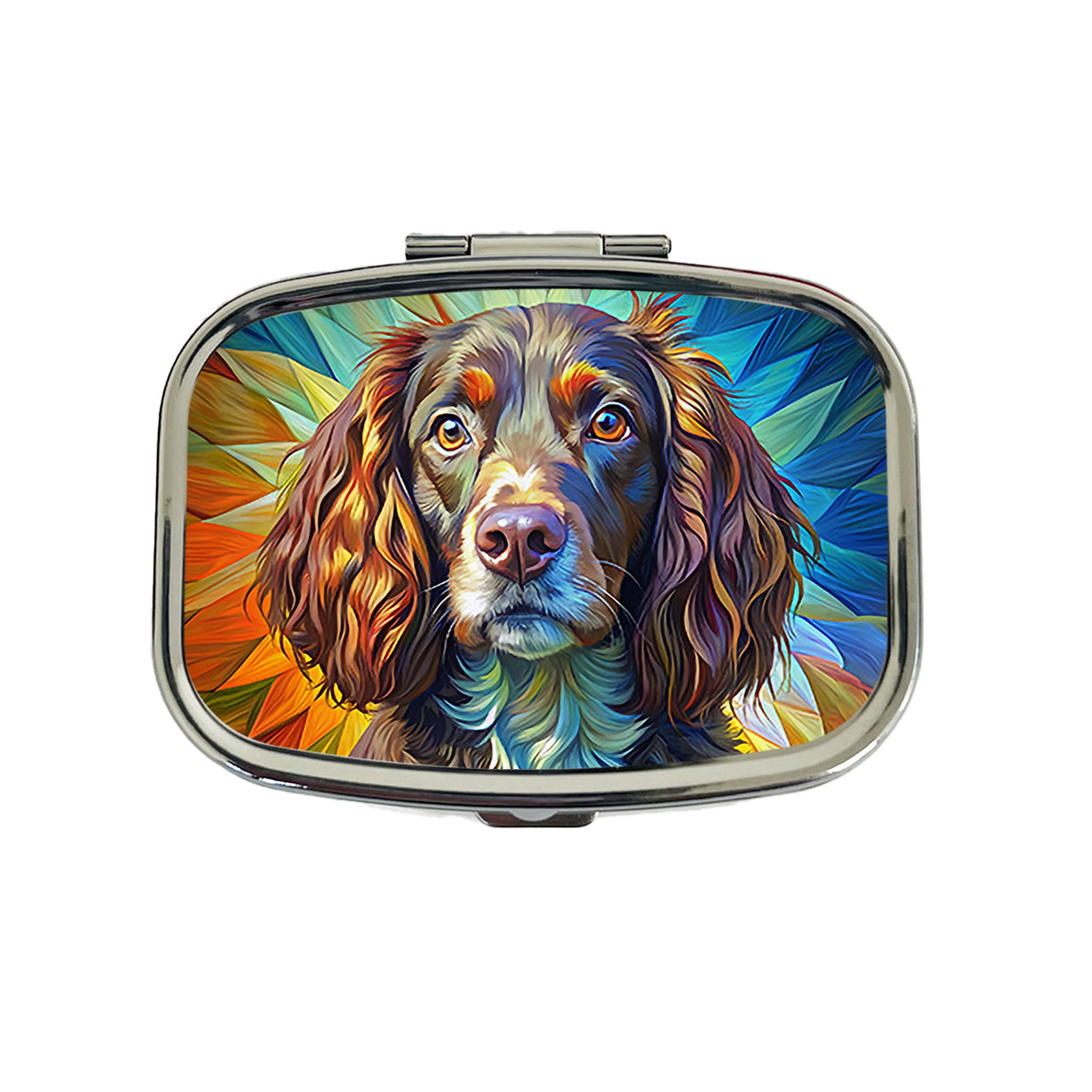 Boykin Spaniel Dog Pop Art Travel Pill Box Case