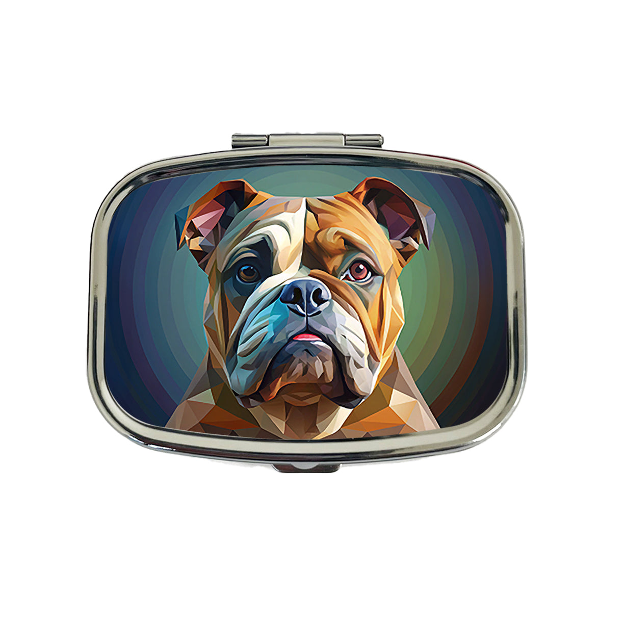 Bulldog Dog Contemporary Art Travel Pill Box Case