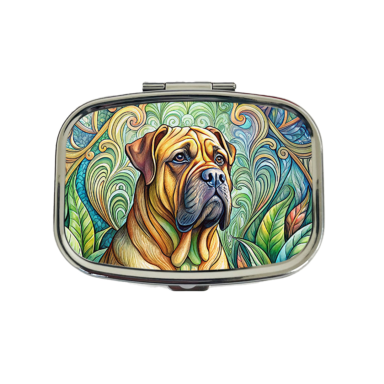 Bullmastiff Dog Art Nouveau Travel Pill Box Case