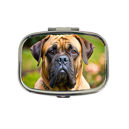 Bullmastiff Dog Photo Travel Pill Box Case