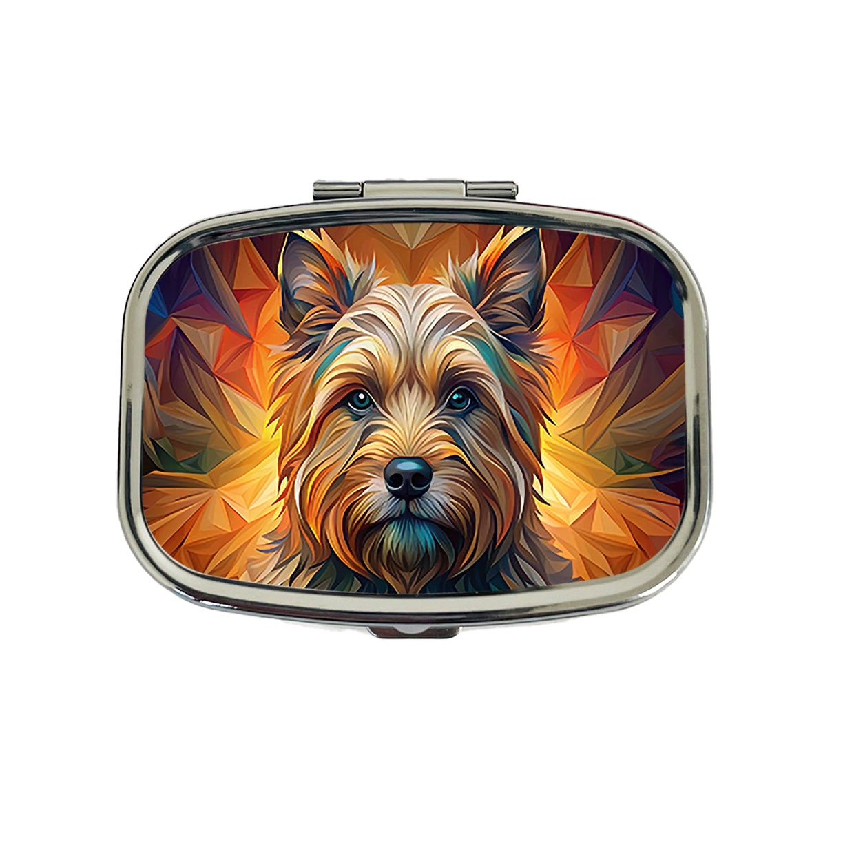 Cairn Terrier Dog Abstract Stylized Art Travel Pill Box Case
