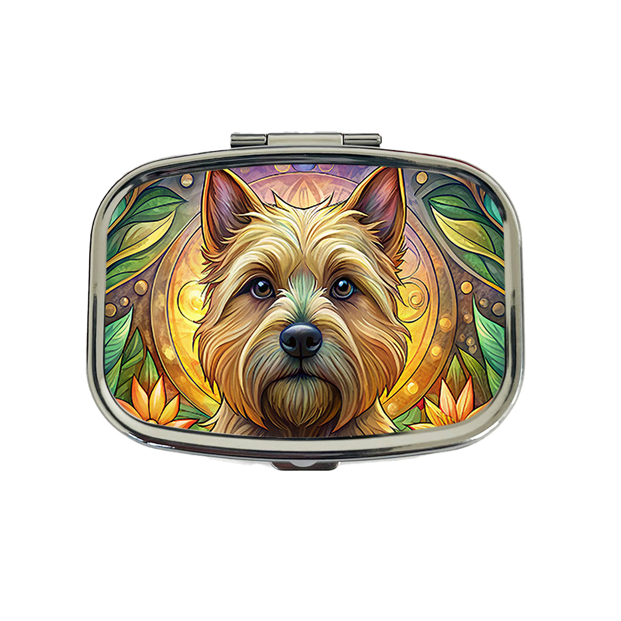 Cairn Terrier Dog Art Nouveau Travel Pill Box Case