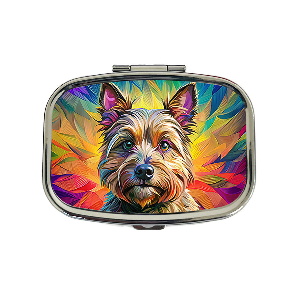 Cairn Terrier Dog Pop Art Travel Pill Box Case