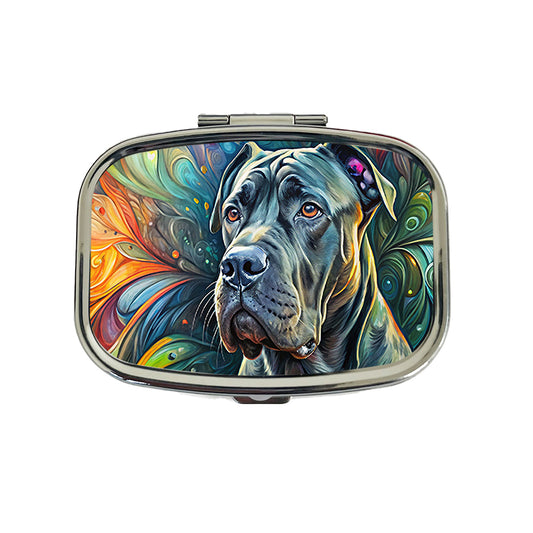 Cane Corso Dog Abstract Art Travel Pill Box Case