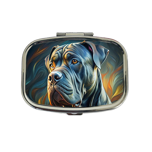 Cane Corso Dog Abstract Stylized Art Travel Pill Box Case