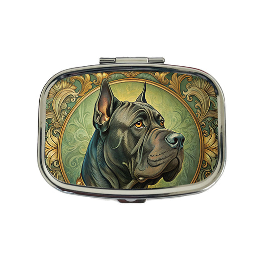 Cane Corso Dog Art Nouveau Travel Pill Box Case