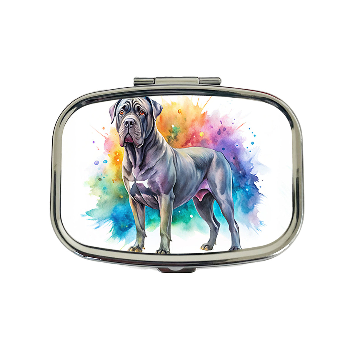 Cane Corso Dog Watercolor Style Travel Pill Box Case