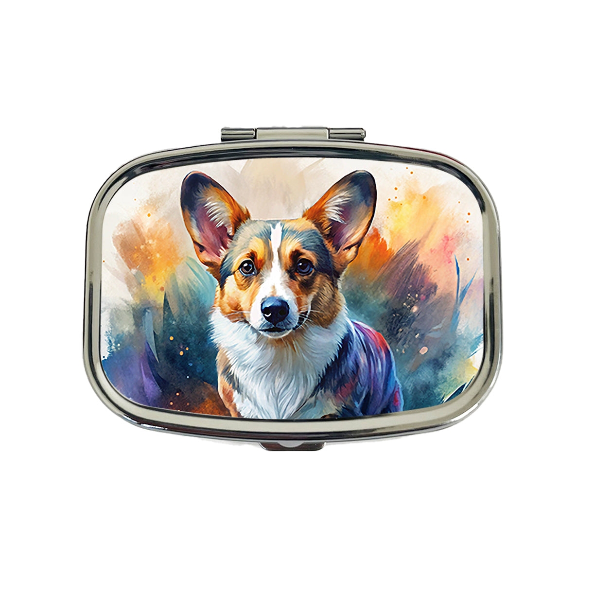 Cardigan Welsh Corgi Dog Contemporary Art Travel Pill Box Case