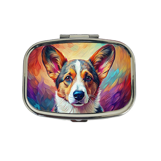 Cardigan Welsh Corgi Dog Pop Art Travel Pill Box Case