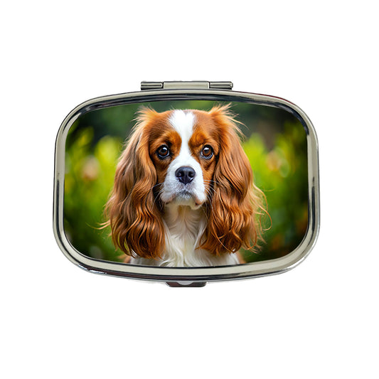 Cavalier King Charles Spaniel Dog Photo Travel Pill Box Case