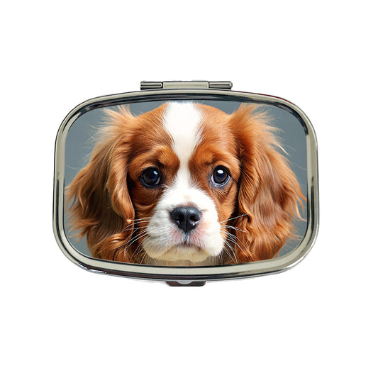Cavalier King Charles Spaniel Dog Puppy Photo Travel Pill Box Case