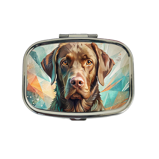Chesapeake Bay Retriever Dog Contemporary Art Travel Pill Box Case