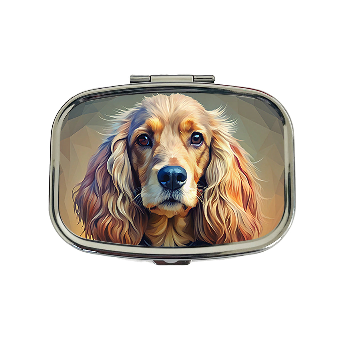 Cocker Spaniel Dog Abstract Stylized Art Travel Pill Box Case
