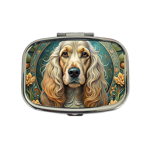 Cocker Spaniel Dog Art Nouveau Travel Pill Box Case