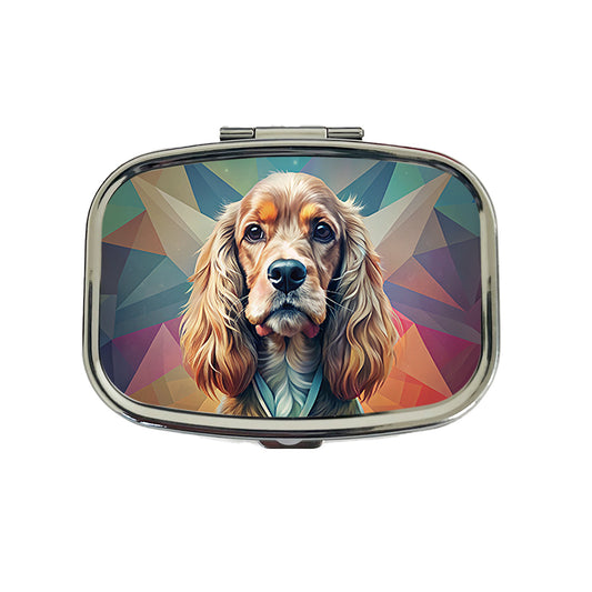 Cocker Spaniel Dog Contemporary Art Travel Pill Box Case