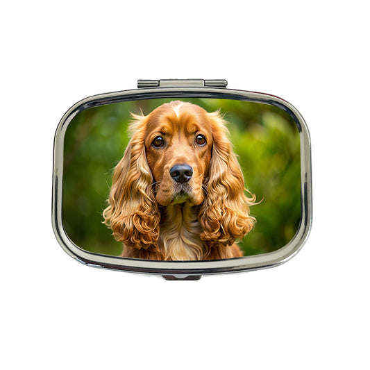 Cocker Spaniel Dog Photo Travel Pill Box Case