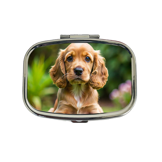 Cocker Spaniel Dog Puppy Photo Travel Pill Box Case
