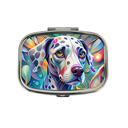 Dalmatian Dog Abstract Stylized Art Travel Pill Box Case