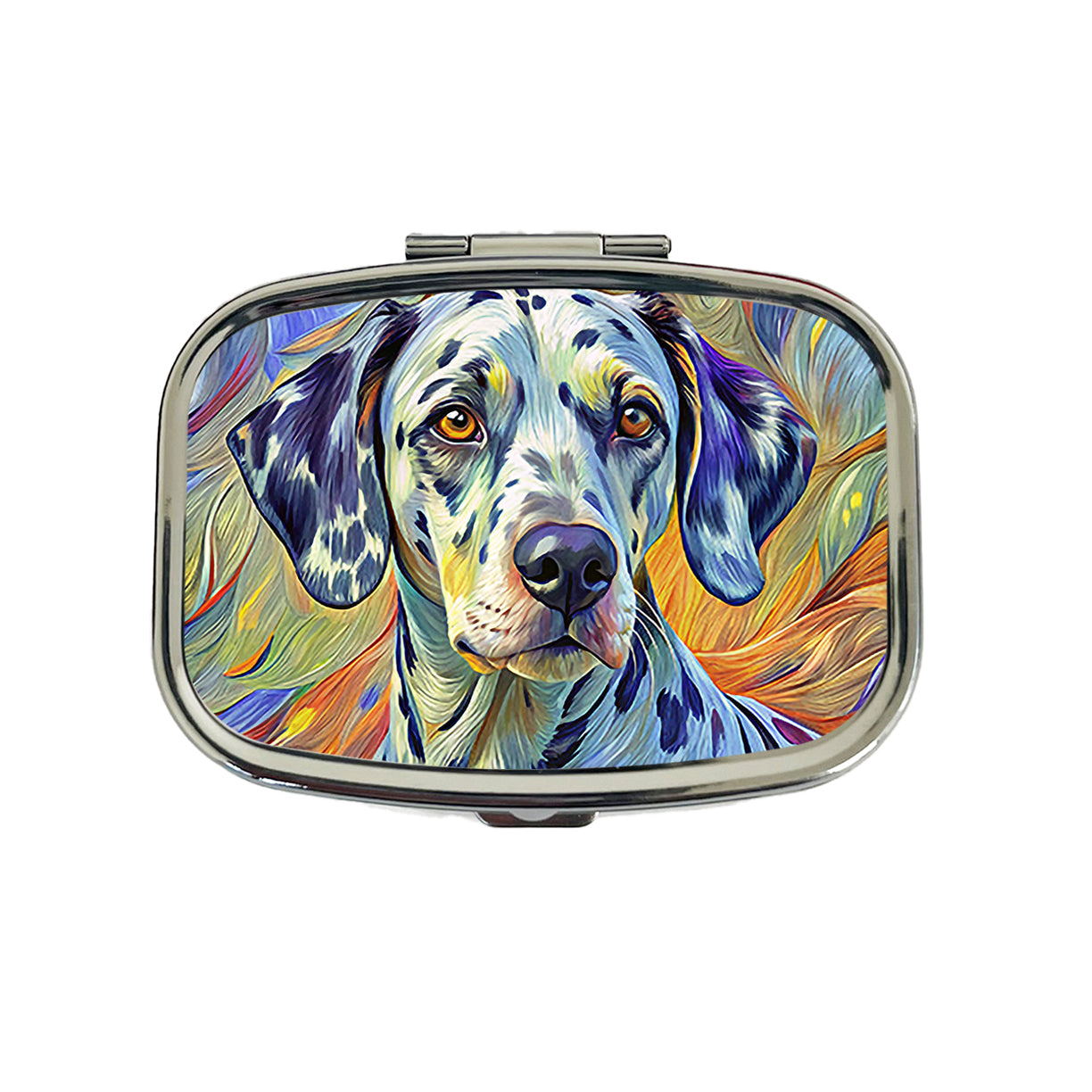 Dalmatian Dog Expressionism Art Travel Pill Box Case