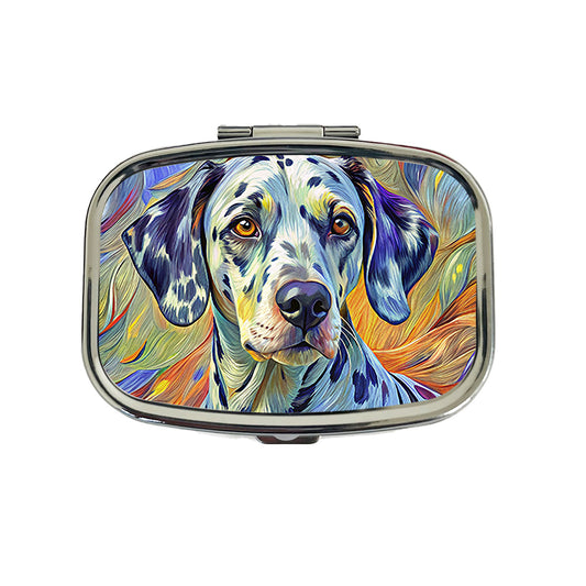 Dalmatian Dog Expressionism Art Travel Pill Box Case
