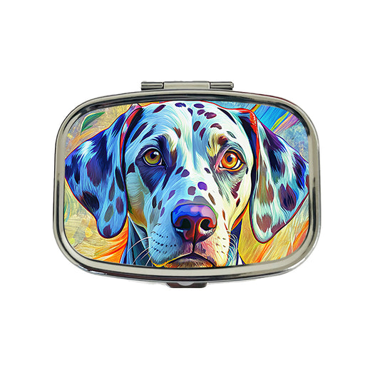 Dalmatian Dog Pop Art Travel Pill Box Case