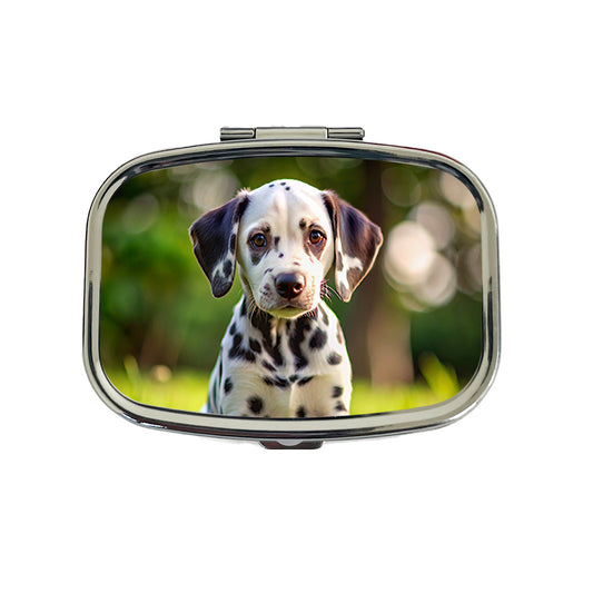Dalmatian Dog Puppy Photo Travel Pill Box Case