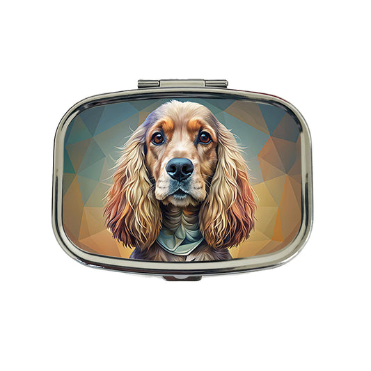English Cocker Spaniel Dog Contemporary Art Travel Pill Box Case