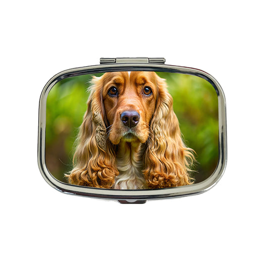 English Cocker Spaniel Dog Photo Travel Pill Box Case