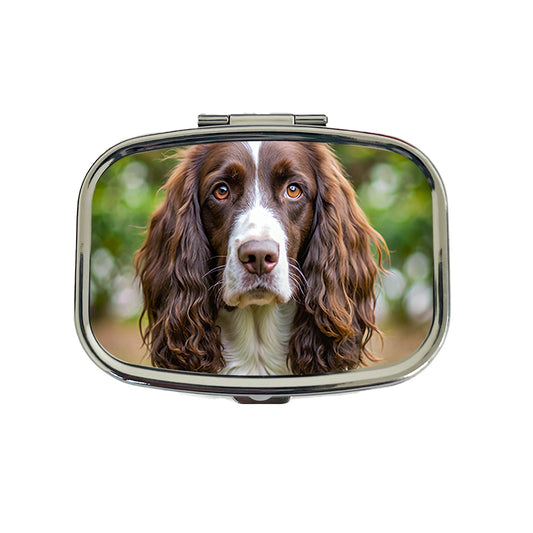 English Springer Spaniel Dog Photo Travel Pill Box Case