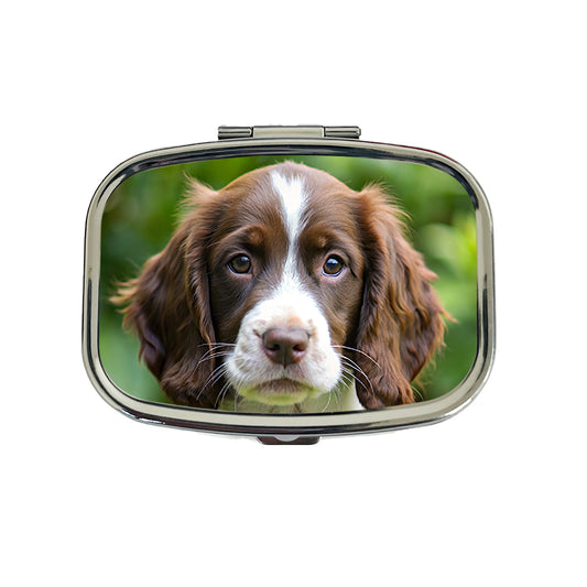 English Springer Spaniel Dog Puppy Photo Travel Pill Box Case