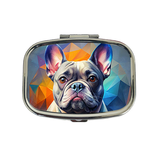 French Bulldog Frenchie Dog Contemporary Art Travel Pill Box Case