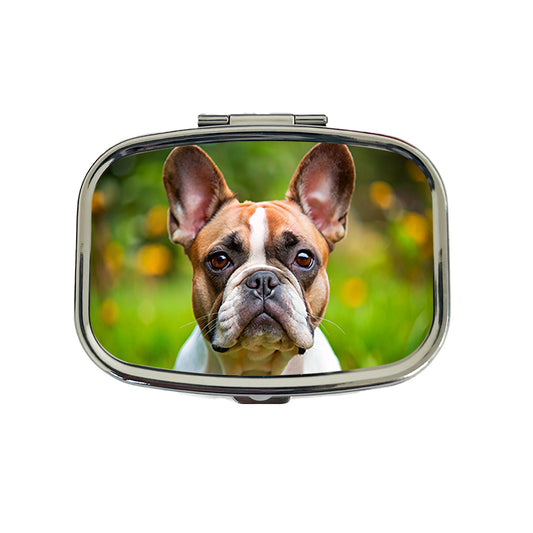 French Bulldog Frenchie Dog Photo Travel Pill Box Case