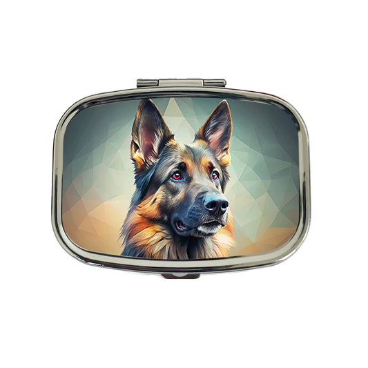 German Shepherd Dog Contemporary Art Travel Pill Box Case