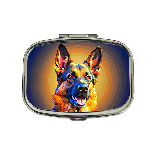 German Shepherd Dog Pop Art Travel Pill Box Case