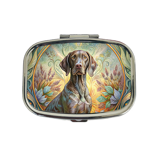 German Shorthaired Pointer Dog Art Nouveau Travel Pill Box Case