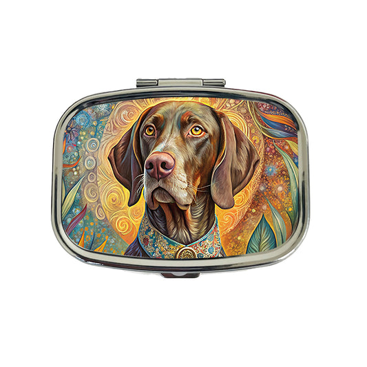 German Shorthaired Pointer Dog Bohemian Art Travel Pill Box Case