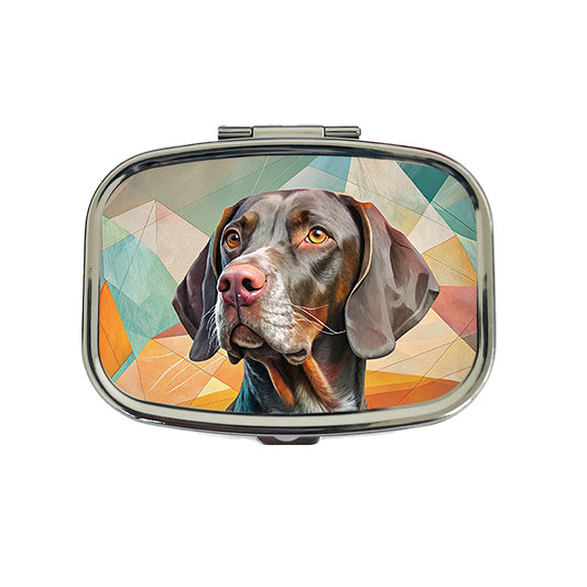 German Shorthaired Pointer Dog Contemporary Art Travel Pill Box Case