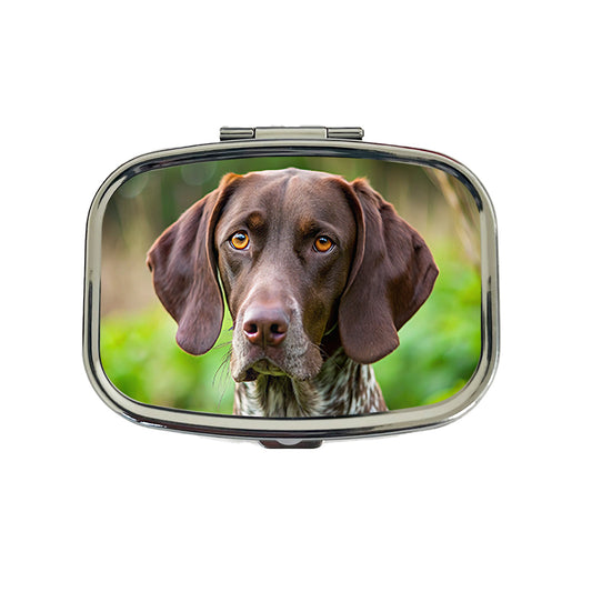 German Shorthaired Pointer Dog Photo Travel Pill Box Case