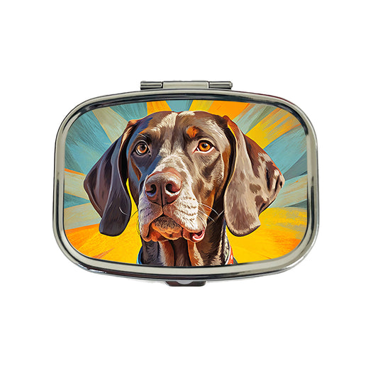 German Shorthaired Pointer Dog Pop Art Travel Pill Box Case
