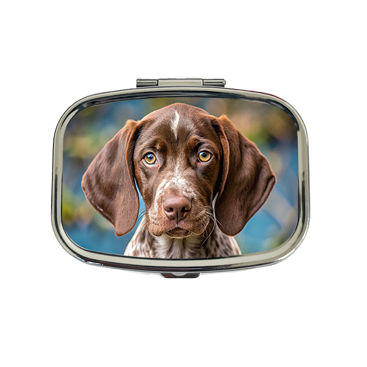German Shorthaired Pointer Dog Puppy Photo Travel Pill Box Case