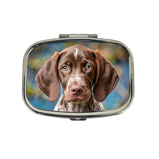 German Shorthaired Pointer Dog Puppy Photo Travel Pill Box Case