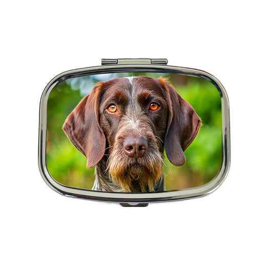 German Wirehaired Pointer Dog Photo Travel Pill Box Case