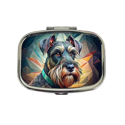 Giant Schnauzer Dog Contemporary Art Travel Pill Box Case