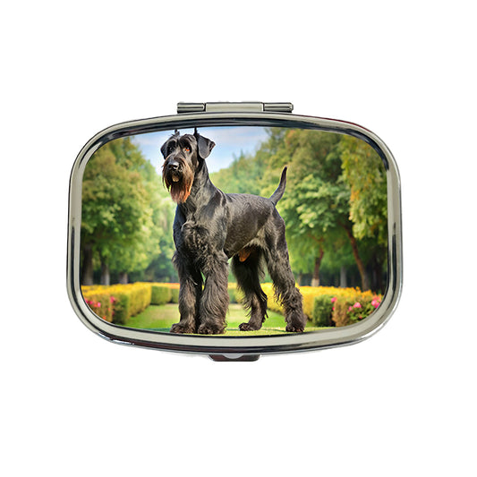 Giant Schnauzer Dog Photo Travel Pill Box Case