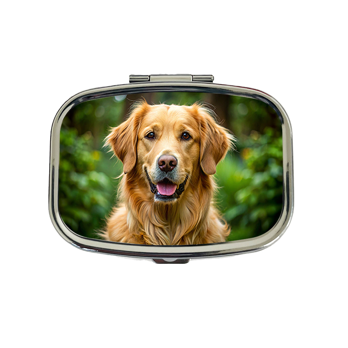 Golden Retriever Dog Photo Travel Pill Box Case