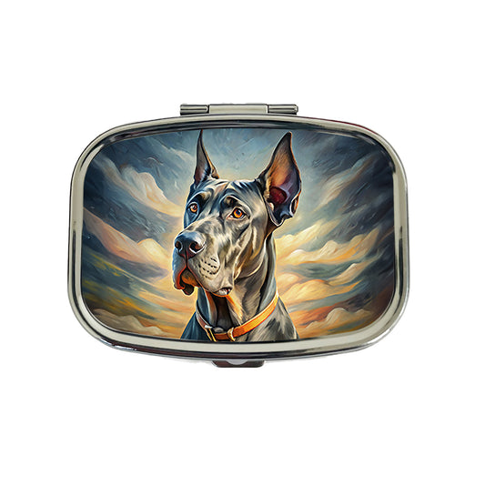 Great Dane Dog Expressionism Art Travel Pill Box Case