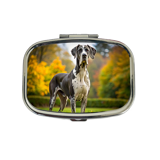 Great Dane Dog Photo Travel Pill Box Case